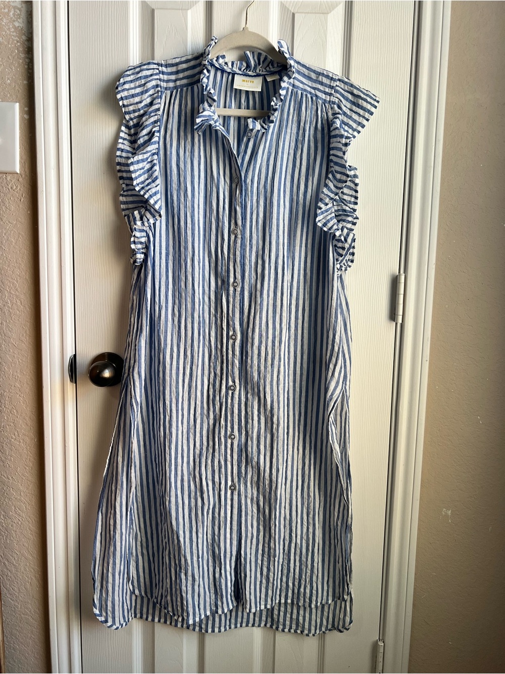 Anthropologie Blue & White Striped Tunic